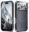 3 in 1 for Heavy Duty iPhone 17 Pro Max Case with Screen Protector & Camera Lens Protector ,7X Military-Grade Drop Protection ,Fits MagSafe ,Rugged & Slim shockproof Case for iPhone 17 Pro Max ,Black