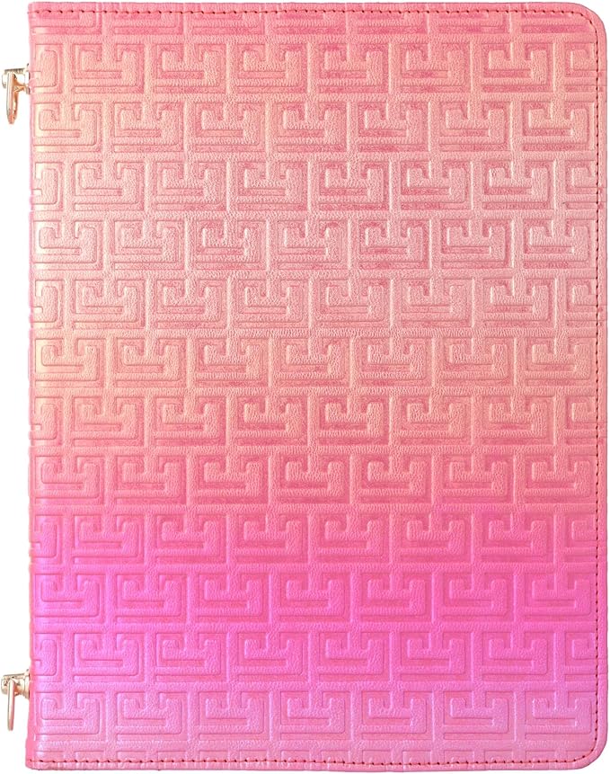 Shiny Case for iPad Pro 13" M5 M4 (2025/2024) Handbag Case, Techcircle Iridescent PU Leather Folio Envelope Pocket Stand Cover with Hand Strap+Shoulder Strap+Pencil Holder+Card Slots, Shiny Rose Pink