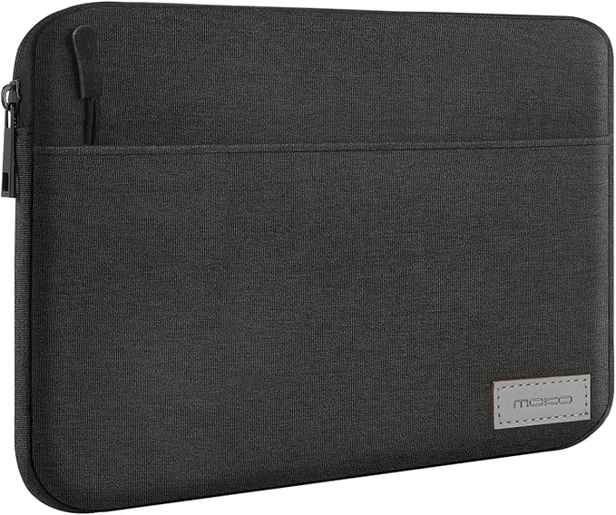 MoKo 7-8 Inch Tablet Sleeve Bag, Carrying Case Fit with New iPad mini (A17 Pro) 8.3" 2024, iPad mini 6 / iPad mini 5 / iPad mini 4 / iPad mini 3 / iPad mini 2, Black & Gray