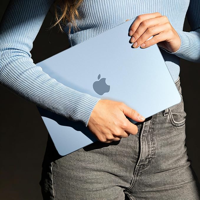 EooCoo Case Compatible with MacBook Air 13 inch M5 2026-2022 M4 M3 M2 A3449 A3240 A3113 A2681, Matte Hard Shell Scratch Resistant Protective Cover Compatible for MacBook Air 13.6 inch, Frost SkyBlue