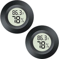 2 Pack Hygrometer Thermometer Mini Digital LCD Monitor Indoor/Outdoor Humidity Meter Gauge Temperature for Humidifiers Dehumidifiers Greenhouse Reptile Humidor Fahrenheit/Celsius(℉/℃) by QPEUIM