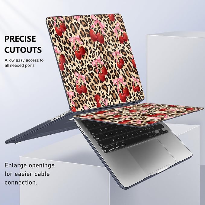 May Chen for MacBook Pro 16 inch A2141 2020 2019 Release, Screen Protector & Keyboard Cover Plastic Soft-Touch Case for MacBook Pro 16-inch with Touch Bar & Touch ID - Cherry and Cheetah
