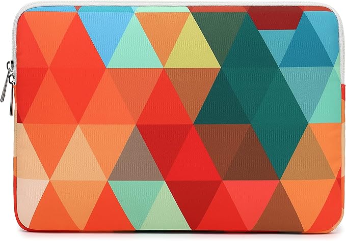 Canvaslife Rainbow Peacock Pattern 13 inch Canvas Laptop Sleeve with Pocket 13 inch 13.3 inch Laptop 13 case13 Sleeve