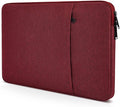 Laptop Sleeve Case 17 inch, Padded Shockproof Protective Carrying Bag for HP 17.3 Laptop/Pavilion 17/ Envy 17, 17.3-in Water-Resistant Computer Bag Cover with Accessory Pocket -Wine Red