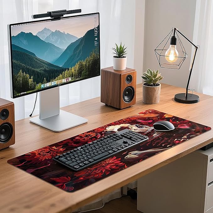 Gaming Mouse Pad - (31.5"×11.8") Skull Large Mouse Pads for Desk - Desk Mat for Keyboard and Mouse with Non-Slip Base, Desks Pad Matfor Game/Office & Home
