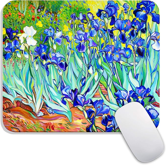 Square Mouse Pad Lrises,Personalized Premium-Textured Custom Mouse Mat Design,Washable Mousepad Lycra Cloth,Non-Slip Rubber Base Computer Mouse Pads for Wireless Mouse