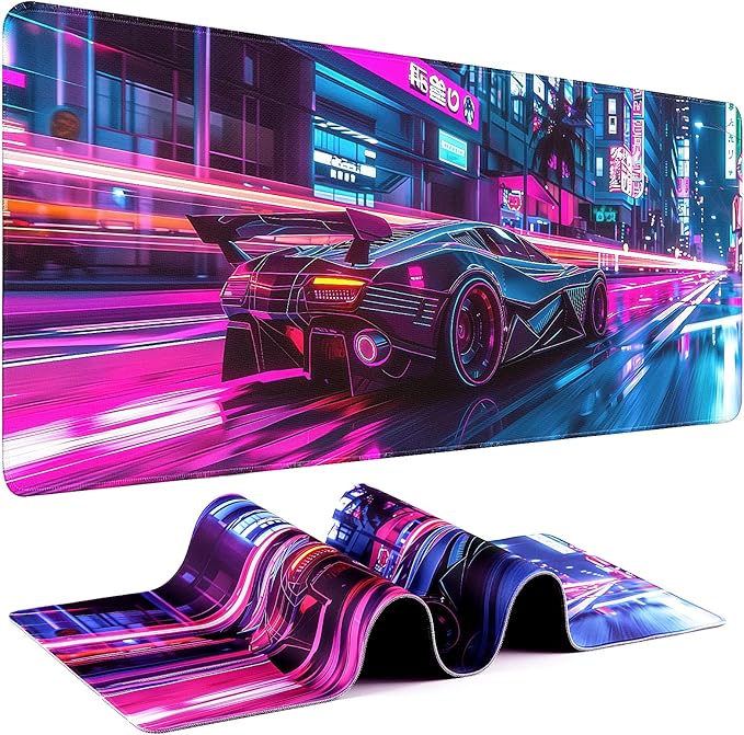 Gaming Mouse Pad - (31.5"×11.8") Sports Car Large Mouse Pads for Desk - Desk Mat for Keyboard and Mouse with Non-Slip Base, Desks Pad Matfor Game/Office & Home