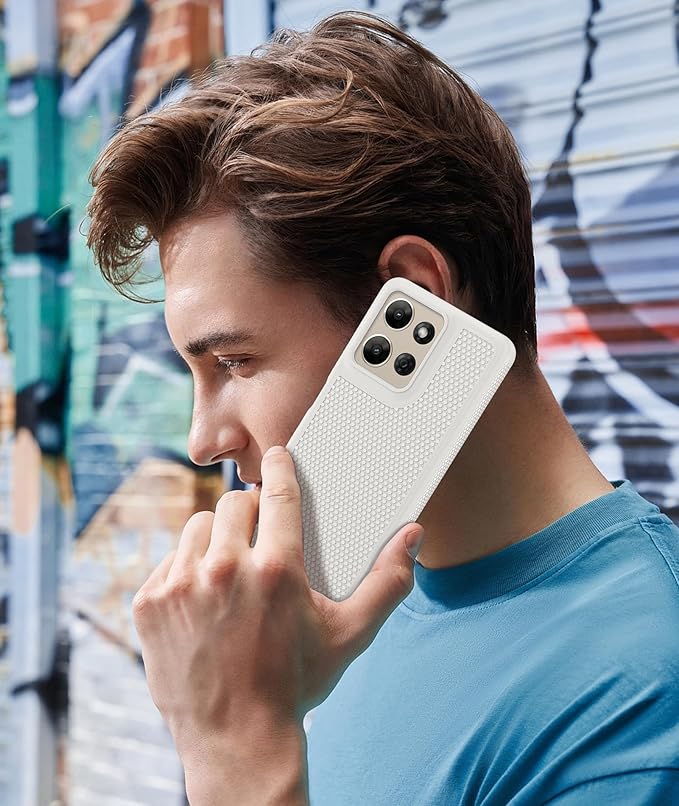 FNTCASE for Moto G-Power 2026 Case: Motorola Moto G Power 2025 Case 14FT Military Grade Drop Protection with Screen Protector Shockproof Anti-Slip Sweat-Resistant Matte TPU Daily Phone Cover (White)