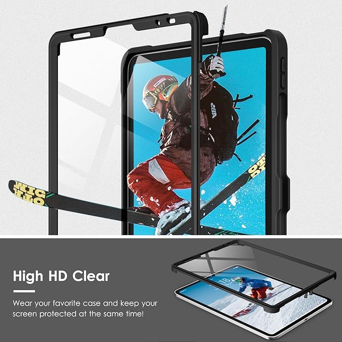 VIKESI for iPad Pro 11 inch Kickstand Case,TPU Shockproof Frame and Matte Frosted Back for iPad Pro 11-inch 4th / 3rd / 2nd /1st Generation (2022/2021/2020/2018 Released),Black