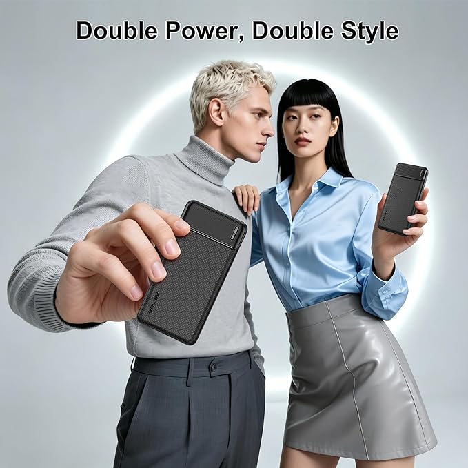 AsperX 2-Pack 10000mAh USB C Output Portable Charger Power Bank Fast Charging, Portable Phone Charger External Battery Pack for iPhone, Samsung, Google LG and Heated Vest