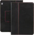 Casemade Real Leather Case Compatible with iPad Air 11-inch M4/M3/M2 (2026/2025/2024), iPad Air 5th/4th Generation 10.9'' - Full-Grain Leather Cover, Auto Sleep/Wake, Dual Stand Position (Black)