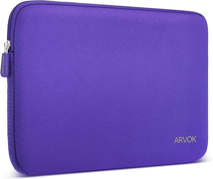 ARVOK Laptop Sleeve Ultra-Thin Case Water-Resistant Notebook Computer Pocket Tablet Briefcase Carrying Bag/Pouch Skin Cover for HP/Dell/Lenovo/Asus/Acer,Purple,15inch