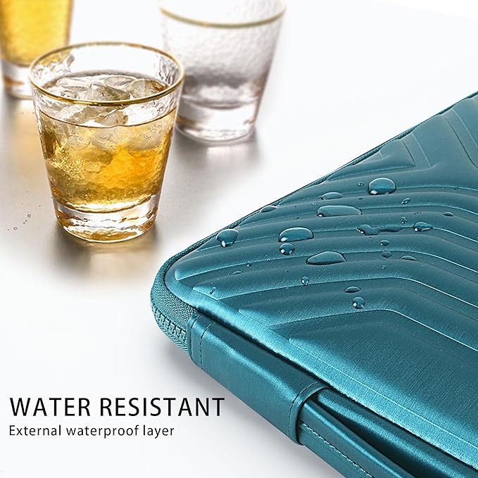 DOMISO 14 Inch Laptop Sleeve Case, Shockproof Waterproof Soft EVA Protective Bag with Handle, Lightweight Carrying Case for MacBook, Dell, HP, Lenovo, ASUS,Teal