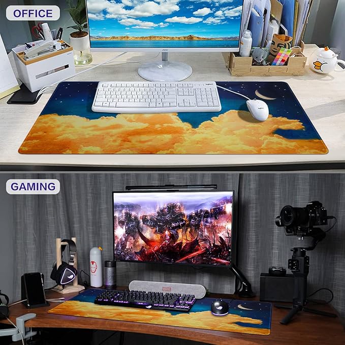 Canjoy Gaming Mouse Pad, Large Extended Mouse Pad Big Computer Mousepad for Home Office Gaming Work 31.5x15.7inch