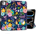 DONGKE Case for iPad Pro 11 inch (M5 2025 / M4 2024, 6th & 5th Generation) – [Built-in Pencil Holder] Ultra Slim PU Leather Trifold Stand Cover with Soft TPU Back, Auto Wake/Sleep, Florals