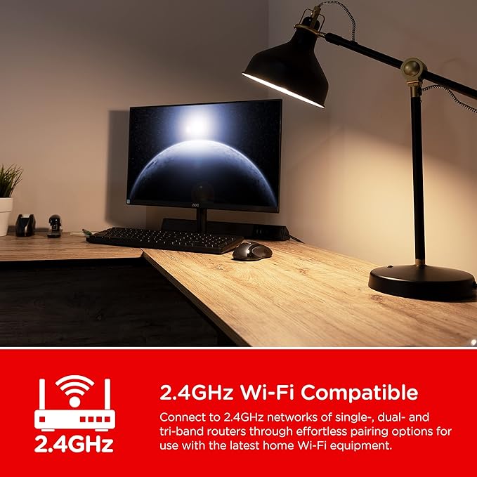 UltraPro Wi-Fi LED Smart Light Bulb, A19, 60W Equivalent, White Select Tunable 2700K - 6500K, Full-Range Dimmability, 2.4GHz Router Required, Circadian Rhythm, Easy-to-Use App, 4 Pack, 51453