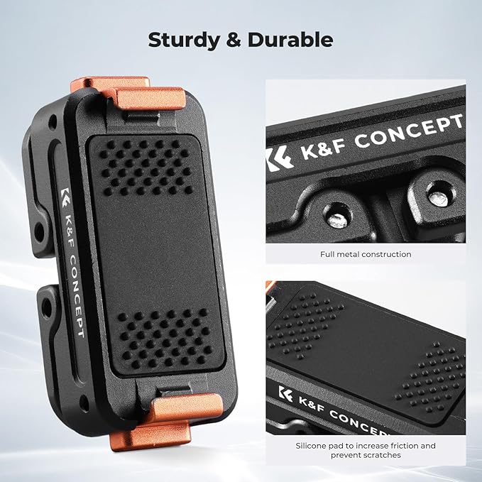 K&F Concept Magnetic Quick Release Adapter Mount Compatible with DJI Osmo Nano/Osmo Action 6, Expansion Stand with 1/4 Screw Hole/Foldable Connector/Quick-Release Buckle, Action Camera Accessories