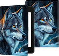 for All-New 6" Kindle 11th Generation 2024/2022 Release E-Reader Case, Slim Kickstand Stand Leather Smart Cover with Auto Wake/Sleep, Gray Wolf