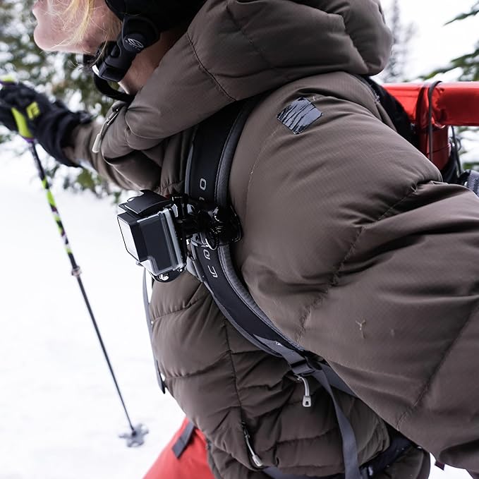 Peak Design POV Kit V2, Action Camera Mount, Low Profile and Quick Connecting, Mounts Action Cameras to Backpacks, Belts and Straps, Adjustable and Secure, Requires Capture Camera Clip