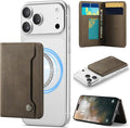 Vinich for MagSafe Wallet Magnetic RFID Blocking Card Holder Compatible with MagSafe Phones and Cases, Strong Magnet Minimalist Phone Wallet for iPhone 17/16/15/14/13/12/Pro/Max/Plus, Vintage Brown