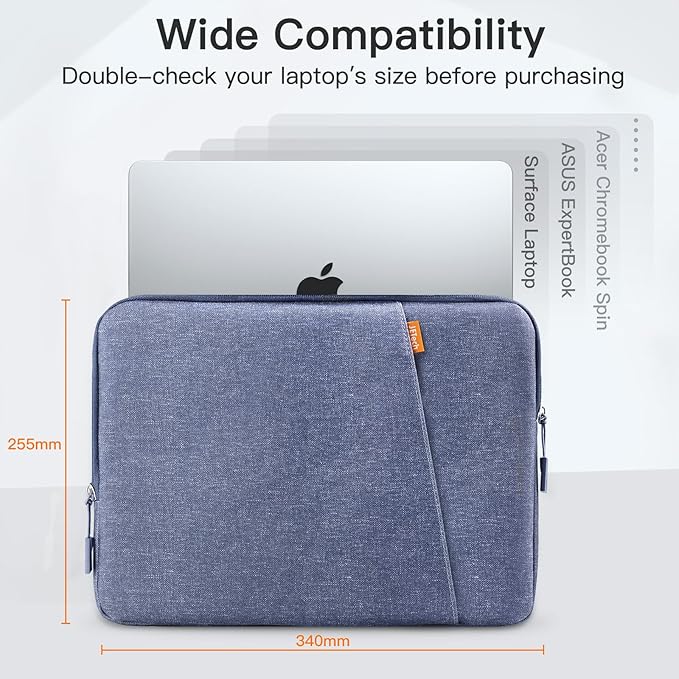 JETech Laptop Sleeve for 13-14Inch MacBook Neo (A18 Pro), MacBook Air/Pro (M1-M5) 2020-2026, 13-13.6 Inch Notebook, Waterproof Shock Resistant Bag Case with Accessory Pocket (Purple)