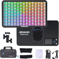 Amaran Pano 60c Kit Led Video Panel Light 60W RGBWW Full Color Lights,CCT 2,300K-10,000K,12 Lighting Efects,App Control,Support USB-C PD,with Softboxes and Carrying Case (Charcoal)