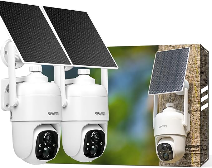 Vicohome 2CQ1 AI 2K Solar Security Camera Wireless Outdoor, Battery Powered,Two Way Audio,Motion Detection, 360° View,Easy to Setup,Color Night Vision,Audible Flashlight Siren,180 Days Exchange Policy