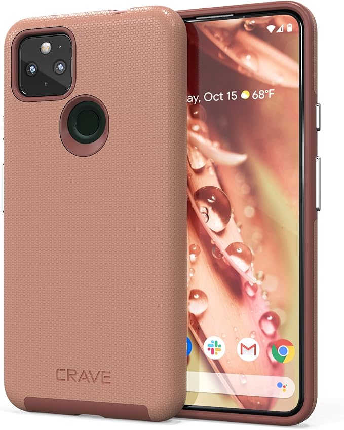 Crave Dual Guard for Pixel 5a Case, Shockproof Protection Dual Layer Case for Google Pixel 5a 5G - Blush