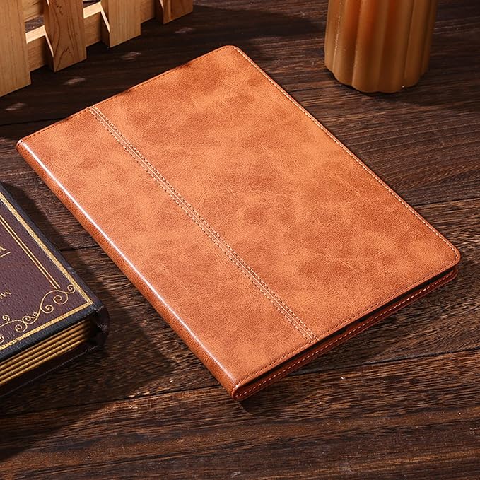 for Ipad Pro 12.9 inch Case 1st/2nd Gen 2015/2017 Old Model Genuine Leather Cover Protective Shell,Auto Wake/Sleep.Brown