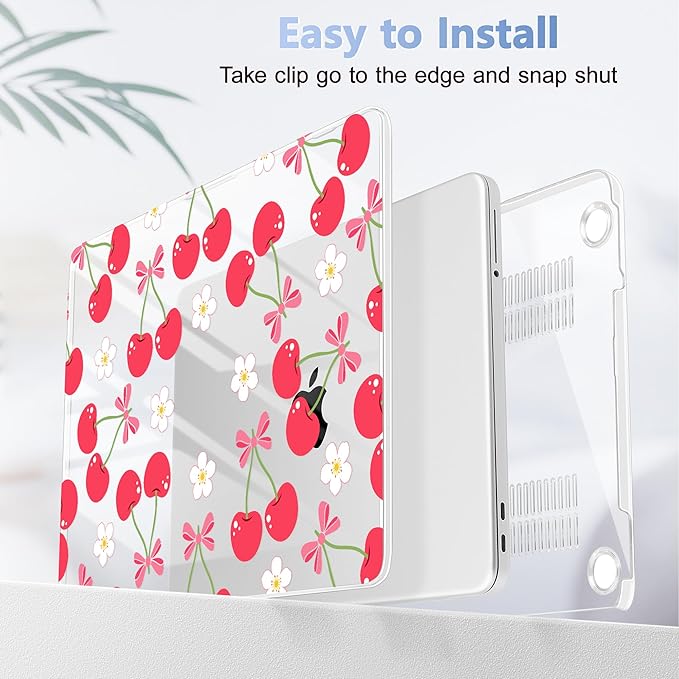 Tuiklol for 2026 MacBook Neo 13 Inch A18 Pro Chip Case, (Model A3404) Anti-Scratch Anti-Drop Slim Hard PC Shell Case with Shockproof Protective MacBook Neo Laptop Cover,Cherry