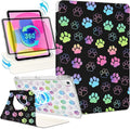 Shorogyt for iPad A16 11th Generation 11 inch 2025 /for i Pad 10th Generation case Magnetic Stand for Women - Cute Design 360 Degree Rotating Covers Girls Kids with Pencil Holder,Dog Claw