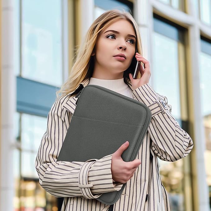 Dadanism 13 Inch Tablet Sleeve Bag Carrying Case for iPad Pro 13" M5/M4 2025/2024, iPad Air 13" M4/M3 2026/2025, iPad Pro 12.9", Galaxy Tab S10+/S9 FE+/S9+ 12.4", Remarkable Paper Pro 11.8", Dark Gray