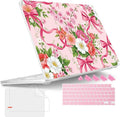 Tuiklol for 2026 MacBook Neo 13 Inch A18 Pro Chip Case, (Model A3404) Anti-Scratch Anti-Drop Slim Hard PC Shell Case with Shockproof Protective MacBook Neo Laptop Cover, Flower with Bow