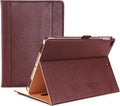 ProCase for iPad 9.7 Inch iPad 6th/5th Generation Case 2018 2017/iPad Air 2/Air 1 Case, Premium PU Leather Folio Corner Protection Multi-Angle Viewing Stand Cover with Front Pocket Pen Loop -Brown
