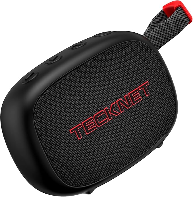 TECKNET Portable Bluetooth Speaker, IP67 Waterproof Speaker with Stereo Sound, Up to 30H Playtime, Magnetic Design, BT 5.4, TWS Pairing Small Bluetooth Speaker for Home/Party/Outdoor/Travel