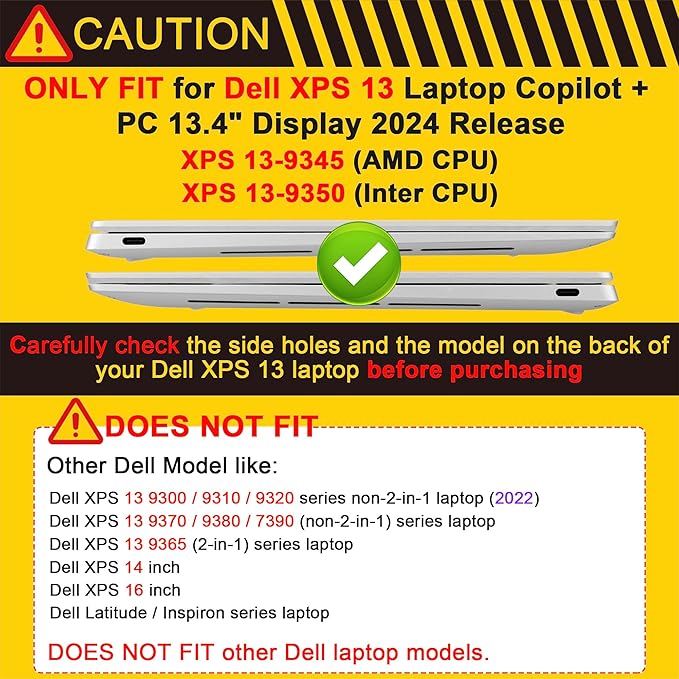 Batianda Case for Dell XPS 13 Laptop Copilot+ PC 13.4" Display 2024 Model Number 9345/9350, Creative Ultra-Slim Lightweight Scratch-Resistant Hard Shell with Professional Protection, Stripe