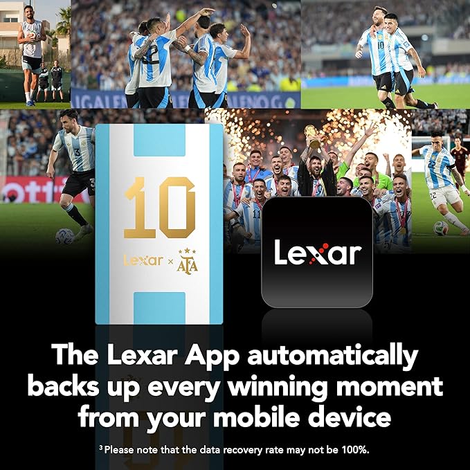 Lexar 1TB SL500 Portable SSD, AFA Edition, World Cup, Compatible with PC & Mac, iPhone, Smartphones, Tablets, PS5, Xbox, Up to 2000MB/s Read (LSL500X001T-RNXNU)