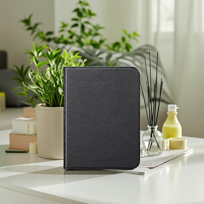 Case for iPad mini 7 (A17 Pro) 2024, iPad mini 6th Generation 2021, Leather Protective Shockproof Smart Cover Adjustable Stand - Auto Wake/Sleep and Multiple View Angles, Black