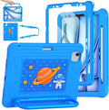 KAIJIAbox Kids-Friendly Case for iPad Air 11" M4/M3/M2, Pro 11" 4th/3rd/2nd/1st Gen, Air 5th/4th - Military-Grade Drop Protection with Metal Handle/Stand, Screen Protector, Pen Holder, Shoulder Strap