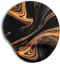 Ergonomic Mouse Pad with Wrist Support,Cute Mouse Pads with Wrist Rest,Comfortable Mouse Pad for Home Office Gaming Working Computers Laptop,Pain Relief with Non-Slip PU Base (Black Gold)