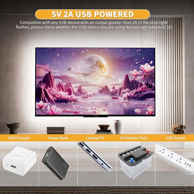 PAUTIX 5V USB COB LED Strip Light 6.56ft/2m 1200lm, Dimmable 640LEDs 6000K Daylight White CRI90+ with RF Remote TV Backlight,Flexible Under Cabinet Tape Light for Bedroom,Kitchen,Home DIY Lighting