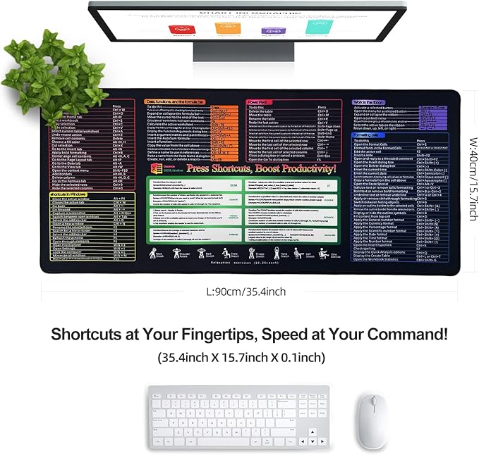 XXL Gaming Mouse Pad 35.4x15.7 Professional Large Mouse Pad & Computer Game Mouse Mat-90x40 Excelnew