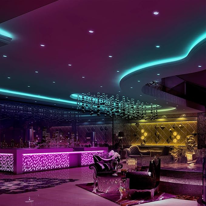 DAYBETTER Led Strip Lights 200ft, RGB Led Light Strip with 44 Keys Remote Controller, Color Changing Led Lights for Bedroom 100 ft of 2 Rolls
