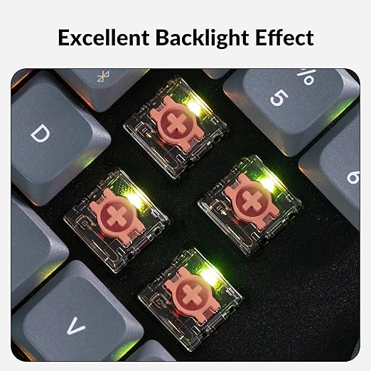Keychron Low Profile Silent Red Switches – 110 PCS Pre-Lubed Linear Mechanical Keyboard Switch Set, 40gf Actuation Force, Hot-Swappable, SMD-LED Compatible, Dustproof Wall, Soft Rebound