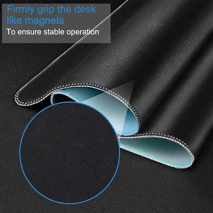 Extra Large Gaming Mouse Pad 31.5 x 11.8 in, Waterproof Mousepad with Stitched Edges, Premium Microfiber Cloth Surface, Non-Slip Base Keyboard Desk Mat for Home Office Gaming, Desktop Blue Red