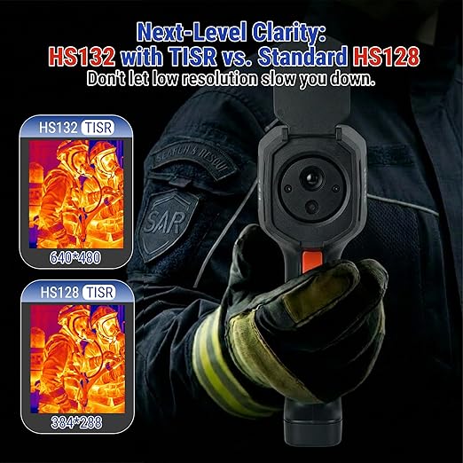 Thermal Imaging Camera, 384×288 IR Resolution, 3.5" 640×480 IPS, Manual Focus Thermal Imager with 5MP Visual Camera for HVAC Electrical Inspection
