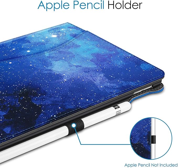 Fintie Case for iPad Air (3rd Gen) 10.5" 2019 / iPad Pro 10.5" 2017- [Sleek Shield] Premium PU Leather Slim Fit Multi Angle Stand Cover with Pocket, Pencil Holder, Auto Wake/Sleep, Starry Sky