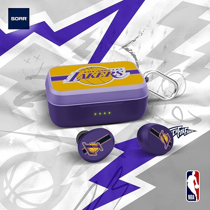 SOAR NBA Wireless Sport Earbuds: Comfortable Fit & Convenient Charging