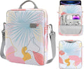 MoKo 9-11 Inch Tablet Sleeve Bag Handle Carrying Case with Shoulder Strap Fits iPad Pro/Air/A16 11 inch,iPad 10th 10.9,i-Pad 9/8/7th 10.2,iPadAir 5/4th 10.9,i-Pad 9.7,Tab S8/S9 11", Tropical Leaf