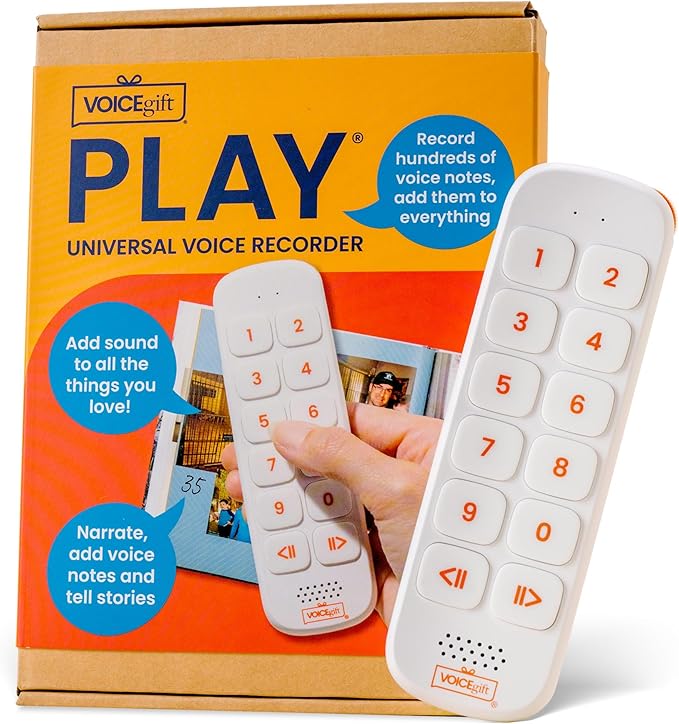 VoiceGift Play, Screen-Free Audio Recorder for Kids | Back to School Story Book Player with Fun Matching Stickers, Voice Notes, Student Aid & Routines for Child Connection, Busy Books for Toddlers